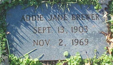 Addie Jane Brewer Gravestone