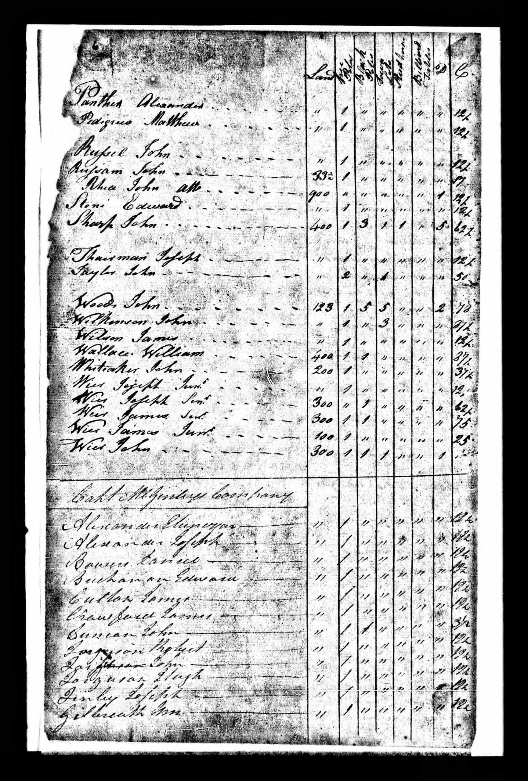 Blount County TN 1801 Tax List - Page 06