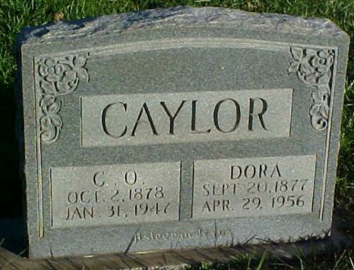C. O. and Dora Caylor Gravestone