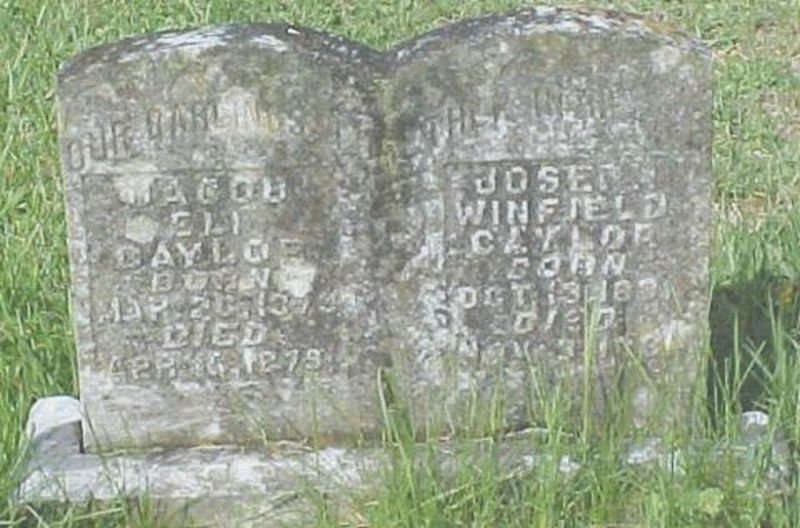 Jacob Eli and Joseph Winfield Caylor Gravestone