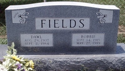 Dawl and Bobbie Fields Gravestone