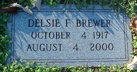 Delsie F. Brewer Gravestone