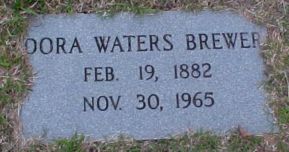 Dora Waters Brewer Gravestone