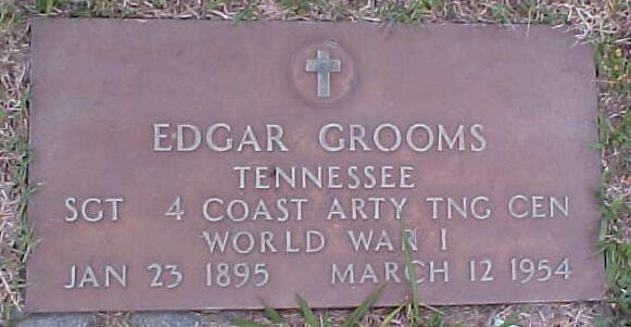 Edgar Grooms Service Marker