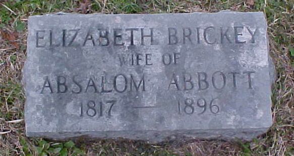 Elizabeth Brickey Abbott Gravestone
