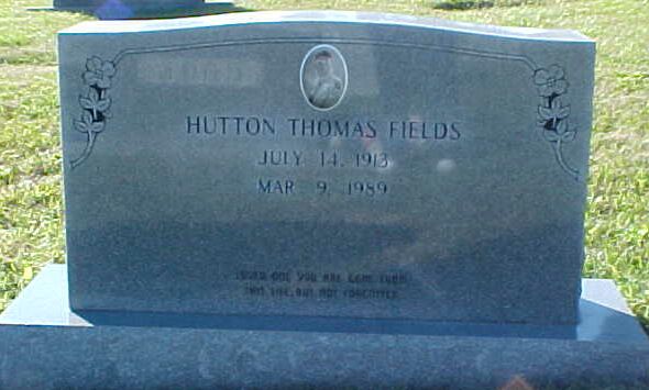 Hutton Thomas Fields Gravestone