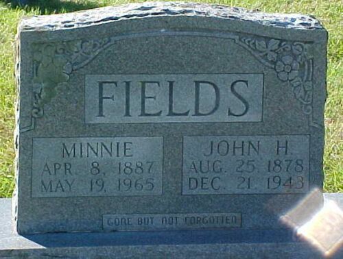 Minnie and John H. Fields Gravestone