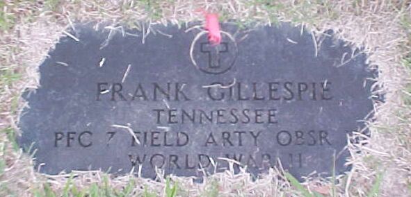 Frank Gillespie Service Marker