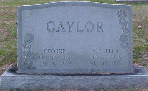George Sue Ella Caylor Gravestone
