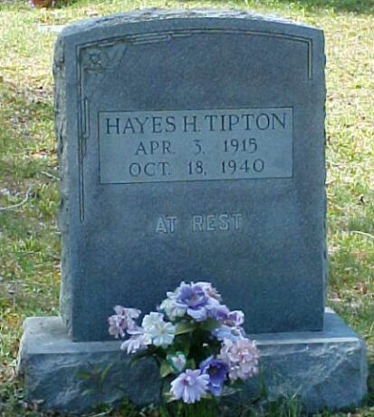 Hayes H Tipton Gravestone