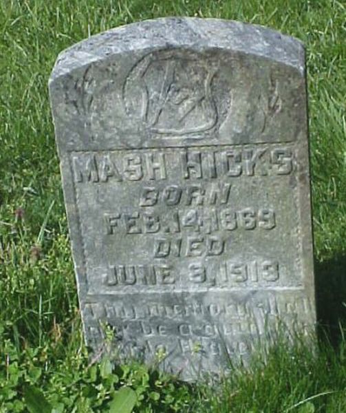 Mash Hicks Gravestone