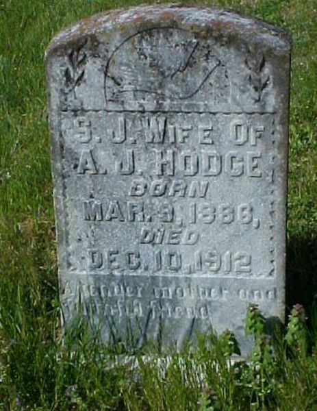 S. J. Hodge Gravestone