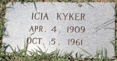 Icia Kyker Gravestone