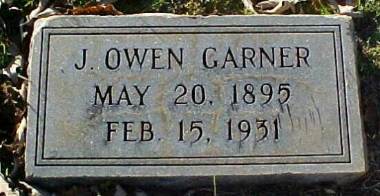 J. Owen Garner Gravestone