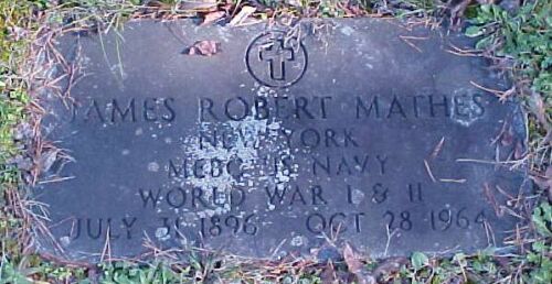 James Robert Mathes Service Marker