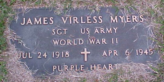 James Virless Myers Service Marker
