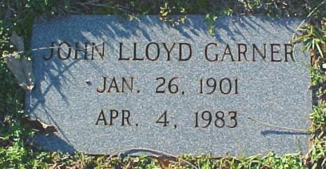 John Lloyd Garner Gravestone
