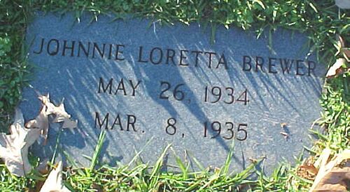Johnnie Loretta Brewer Gravestone