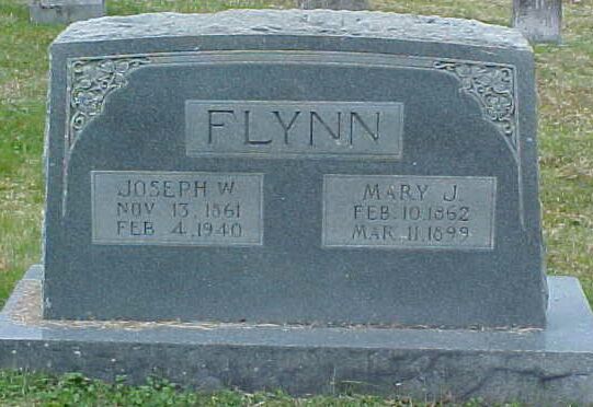 Joseph W. and Mary J. Flynn Gravestone