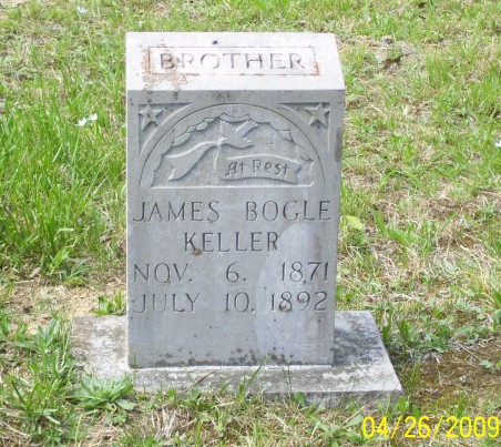 James Bogle Keller Gravestone