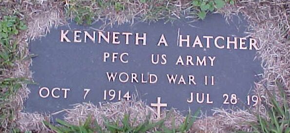 Kenneth A. Hatcher Service Marker
