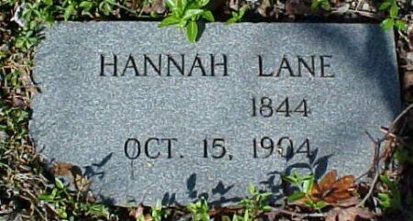 Hannah Lane Gravestone