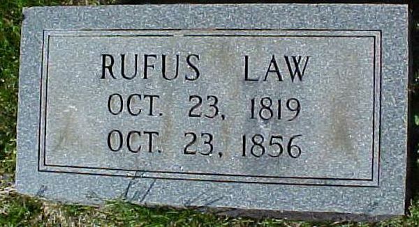 Rufus Law Gravestone