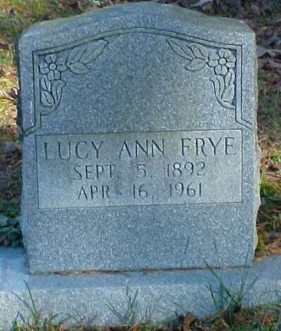 Lucy Ann Frye Gravestone