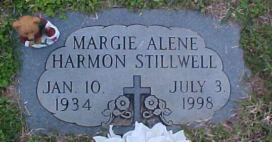 Margie Alene and Harmon Stillwell Gravestone
