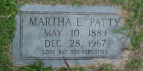 Martha E. Patty Gravestone