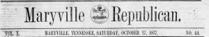 Masthead of the Maryville Republican