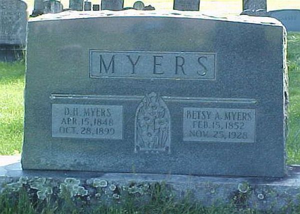 D. H. and Betsy A. Myers Gravestone