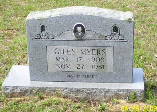 Giles Myers Gravestone