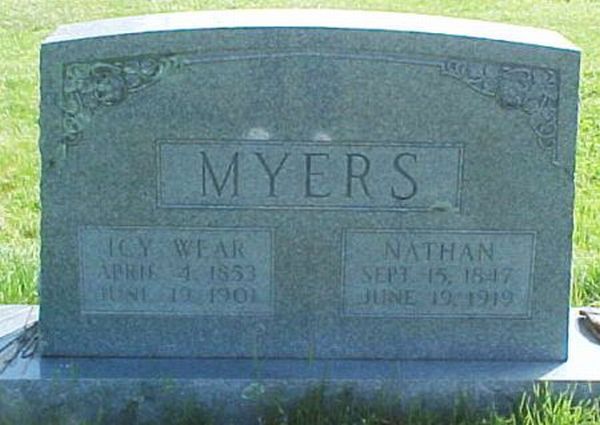 Icy Wear and Nathan Myers Gravestone