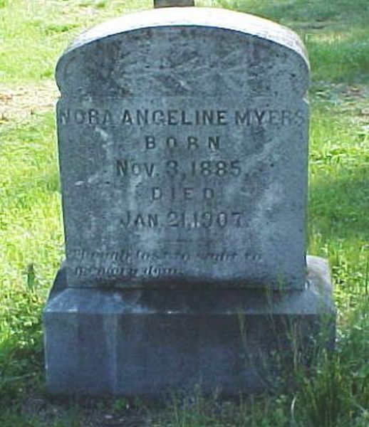 Nora Angeline Myers Gravestone