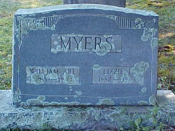 William Abe and Lizzie F. Myers Gravestone