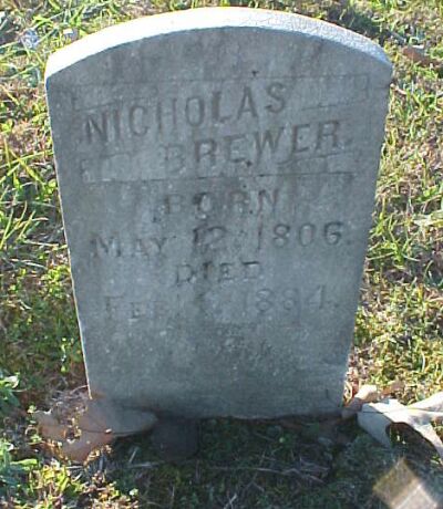 Nicholas Brewer Gravestone