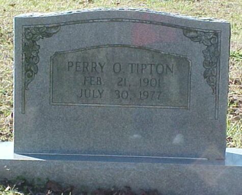 Perry O Tipton Gravestone