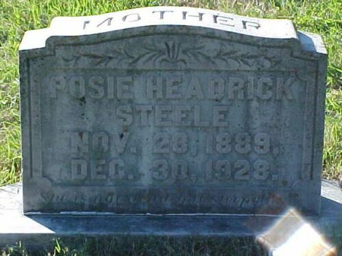 Posie Headrick Steele Gravestone