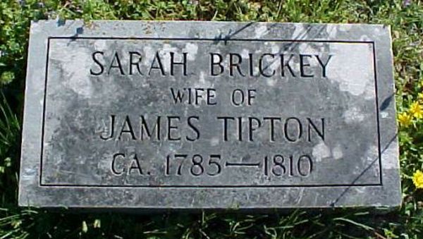 Sarah Brickey Tipton Gravestone