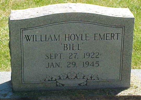 William Hoyle Emert Gravestone