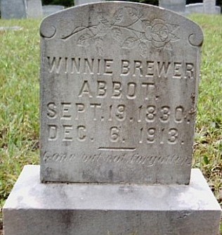 Winnie Brewer Abbot gravestone